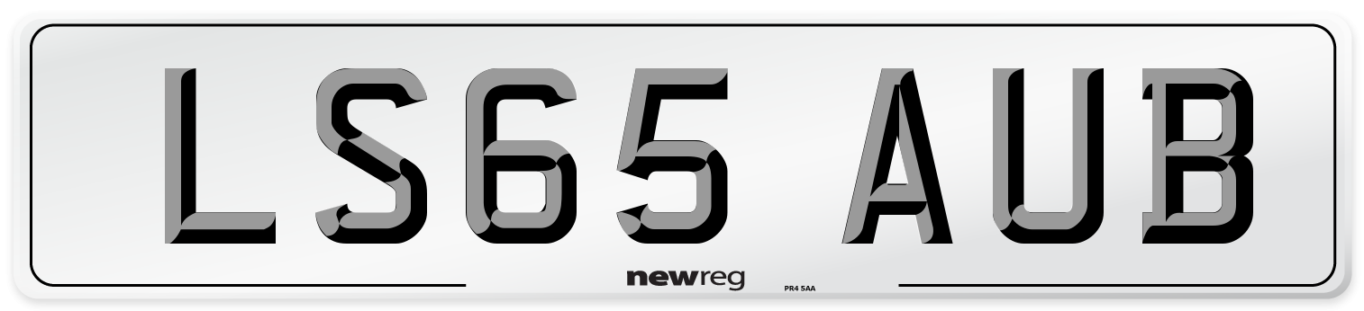LS65 AUB Number Plate from New Reg